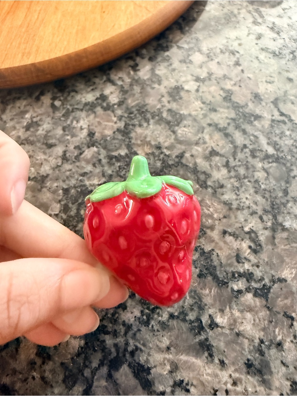 Nora Fleming Red Strawberry Mini Charm with Green Top